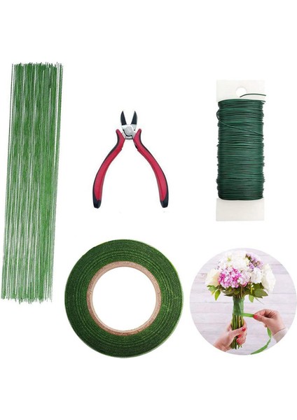 Çiçek Aranjmanı Araç Seti Çiçek Bandı Kök Sargı Yeşil Kök Teli (Yurt Dışından)
