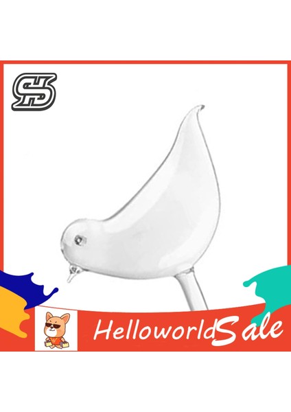 Helloworld Bitki Sulama Cihazı Mini Sevimli Kuş Şekli Şeffaf Cam Çiçek Suluk (Yurt Dışından)