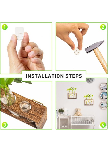 Hidroponik Teraryum-1 x Ahşap Çerçeve 1 x Iz Bırakmayan Duvar Kancası-Ahşap Kahverengi (Yurt Dışından) modelleri