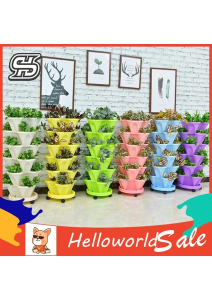 Helloworld Büyüyen Saksı Saksı Çevre Dostu Çilek Bahçecilik Saksı (Yurt Dışından)