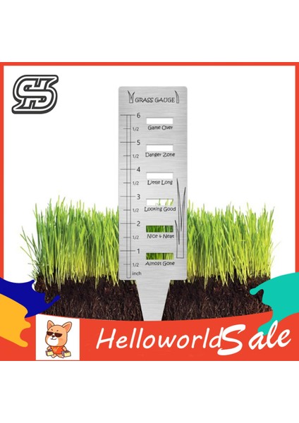 Helloworld Metal Cetvel Ölçek Mark Açık Çim Cetvel Kuru Erik Bitki Ölçme Aletleri (Yurt Dışından)