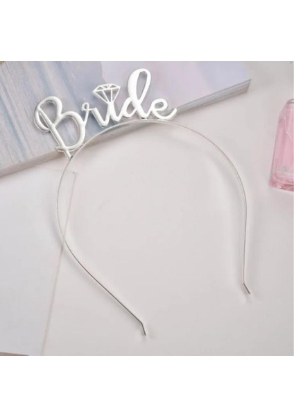 Bride To Be Metal Taç ve Kuşak Seti & Bekarlığa Veda Partisi & Pembe Gümüş Kuşak Gümüş Taç Bridee fiyatları