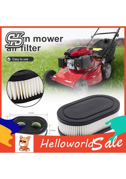 Helloworld Çim Biçme Makinesi Filtresi Aşınmaya Dayanıklı Biçme Makinesi Hava Filtresinin Değiştirilmesi (Yurt Dışından)