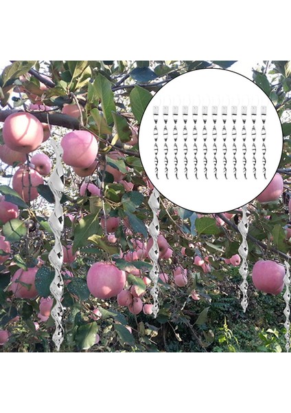 12/30 Adet Yansıtıcı Çubuklar Kuş Cihazı, Yansıtıcı Kuş Caydırıcı Çubuklar, Kuş Kontrolü Için Yansıtıcı Gümüş Rüzgar Spirali (Yurt Dışından)