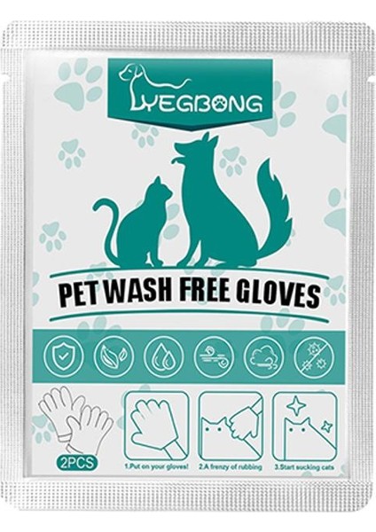Yıkamasız Evcil Hayvan Temizleme Eldiveni Mendilleri Tek Kullanımlık Temizleme Masajı Bakım Mendilleri Podazz (Yurt Dışından)