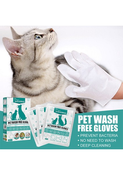 Yıkamasız Evcil Hayvan Temizleme Eldiveni Mendilleri Tek Kullanımlık Temizleme Masajı Bakım Mendilleri Podazz (Yurt Dışından) fırsatları