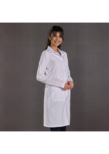 Kadın Klasik Yaka Doktor Önlüğü Hemşire Eczacı Öğretmen Labaratuvar Alpaka Kumaş modelleri