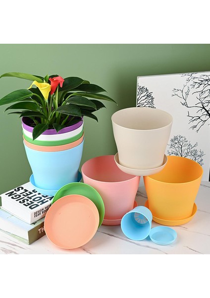 Saksı Kalınlaşmış Yuvarlak Yetiştiricilerinin Şeker Renkli Mini Saksı (Yurt Dışından)