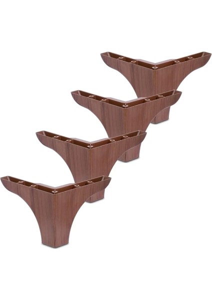 Ilgaz 10 cm Koltuk Baza Çekyat Ayağı Ceviz (4'lü) fiyatları