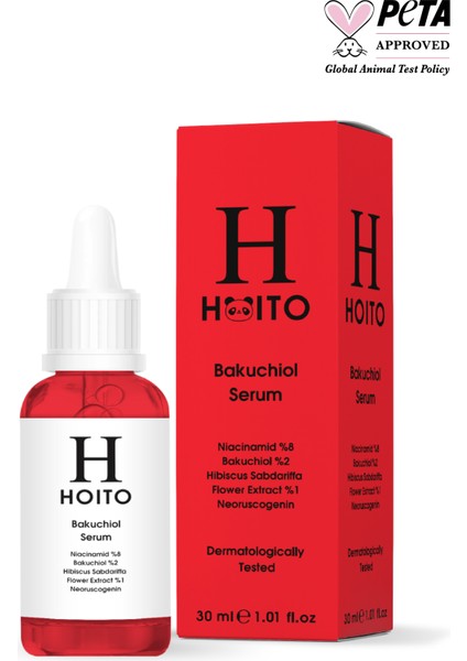 Hoıto Bakuchiol Serum 30ml - Yaşlanma Etkilerine Karşı Retinol Alternatifi Cilt Bakım Serumu