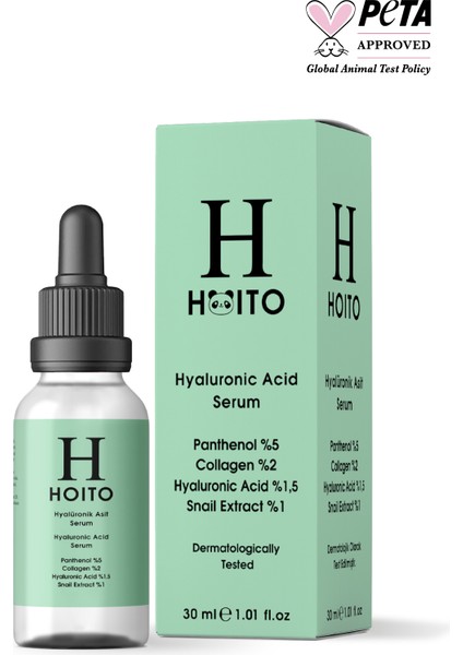 Hyalüronik Asit Serum 30ML - Panthenol % 5 Collagen % 2 Hyaluronic Acid %1,5 Snail Extract % 1