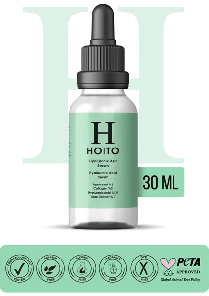 Hyalüronik Asit Serum 30ML - Panthenol % 5 Collagen % 2 Hyaluronic Acid %1,5 Snail Extract % 1