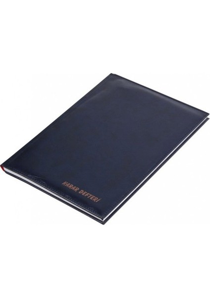 Karar Defter Suni Deri Düz Cilt 100 Yaprak