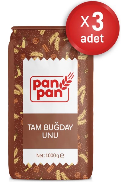 Tam Buğday Unu 1 kg x 3 Adet