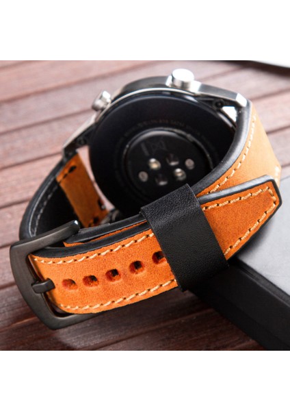 Fossil 20MM 22MM 24MM Deri Kordon FS4656 CH2586 CH2782 FS5132 FS5251 FJR1487 BG1175 Uyumlu Hakiki Deri Kayış Hardal