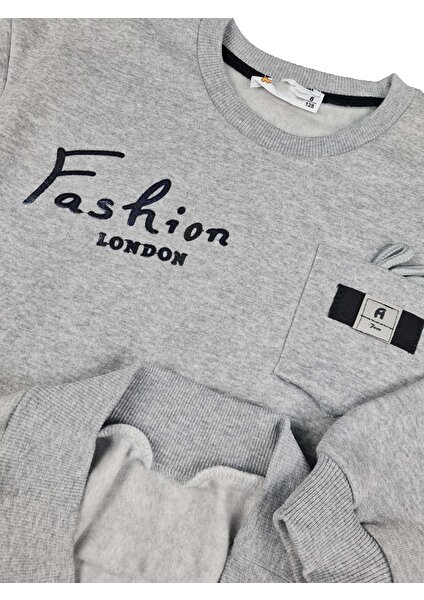 Kız Çocuk Üç Iplik London Baskılı Sweatshirt Fashion