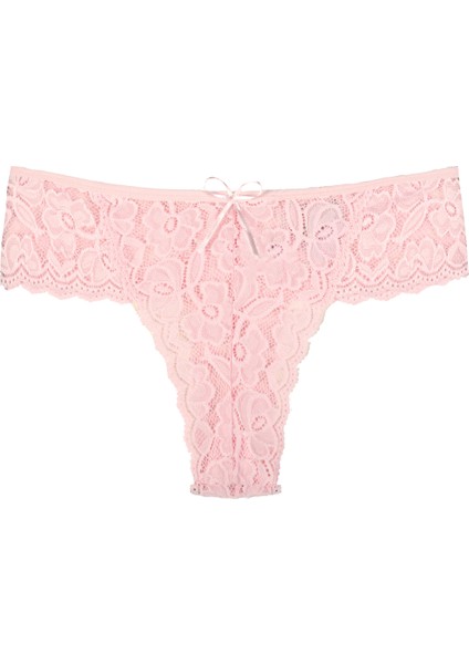 Dantelli Büyük Beden Kadın Tanga Külot