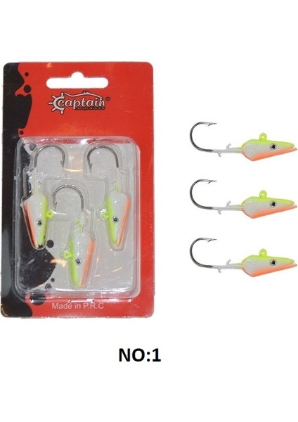 6457 Sandeel Jig Head 15gr Ultimate Sardine 3'lü Set No:1