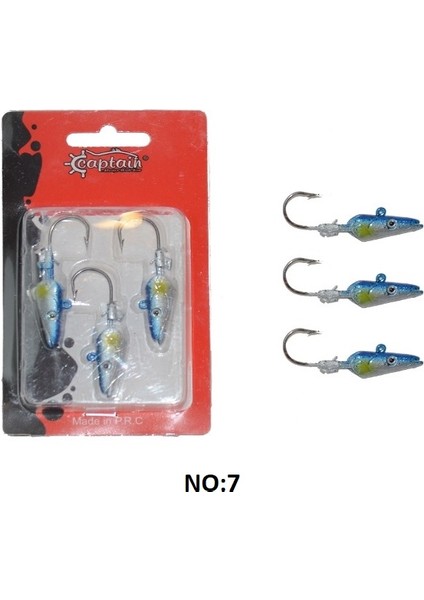 6457 Sandeel Jig Head 15gr Ultimate Sardine 3'lü Set No:7