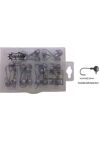 6435 Compact Eco Kutulu Jig Head Seti 10GR 25 Adet