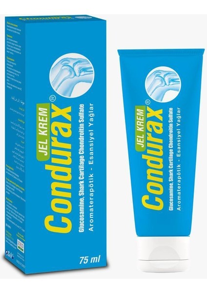Condurax Jel Krem 75 ml (Glukozamin, Chondroitin, Shark Cartilage , Tip 2 Collagen )