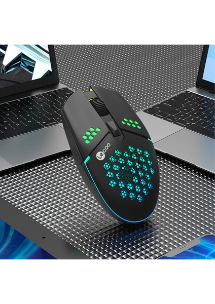 Lenovo Lecoo MS105 Kablolu RGB LED Aydınlatmalı 3200DPI 6 Tuşlu Gaming Mouse Siyah