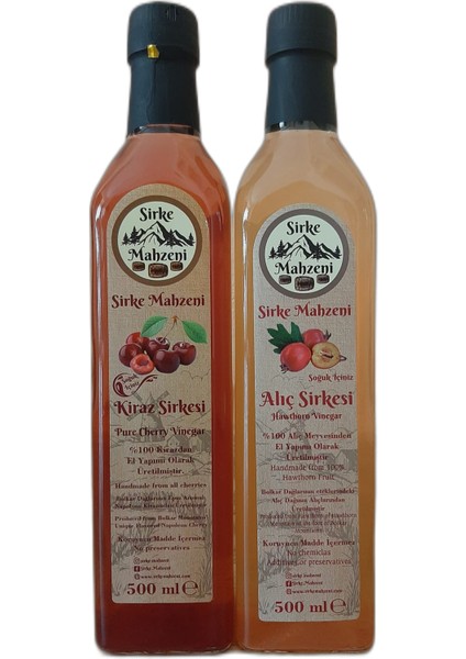 Alıç Sirkesi+Kiraz Sirkesi 500ML 2lipaket