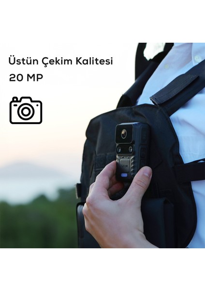 SJCAM A50 GPS Ultra Gece Görüşü H.265 Vücut Kamerası Güvenlik Polis Ekipmanı IP65 4K UHD Video 2” Dokunmatik Ekran 2250mAh Batarya 20MP Siyah