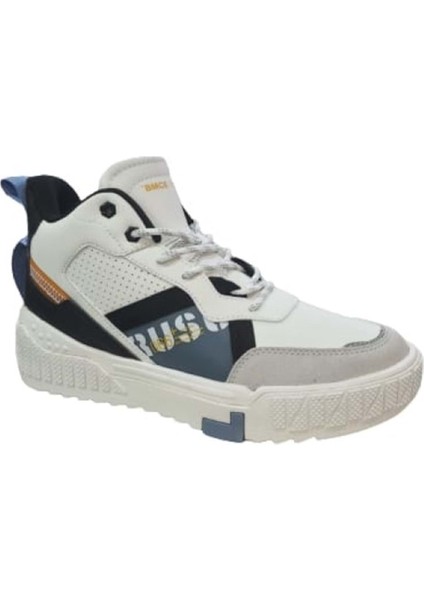 23KM Polo Erkek Boğazlı Memory Taban Sneaker Ayakkabı. - Beyaz - ST00793-BEYAZ-41