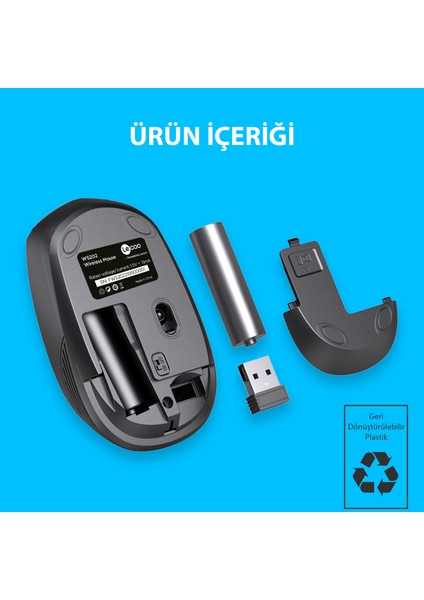 WS202 Kablosuz 1200DPI 4 Tuşlu Optik Mouse Beyaz indirimleri