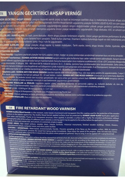Isonem Antıfıre Woodvernik1,5 kg modelleri