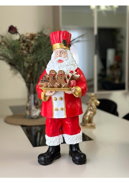 Kurabiyeli Noel Baba Heykel Biblo Yılbaşı Yeni Yıl