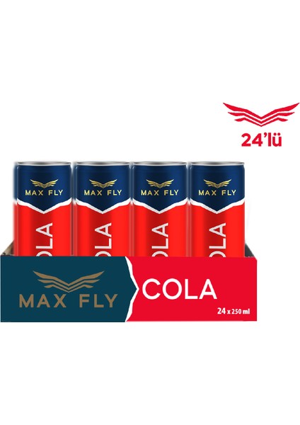 Max Fly Cola 250 ml 24 Adet