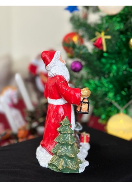 Fenerli Mumluk Noel Baba Yılbaşı Yeni Yıl Heykel Dekorasyon Biblo fırsatları