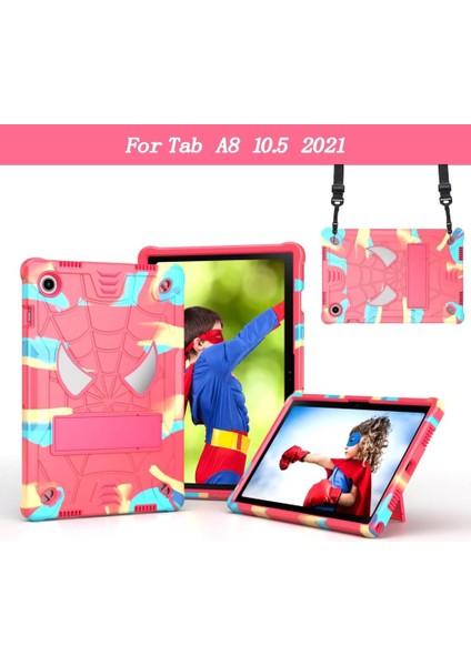 Samsung Galaxy Tab A8 10.5 SM-X200 2021 Kılıf Marvels Spider-Man Çocuk Karakterli Zırh Tank Case