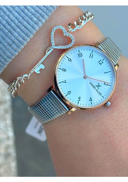 DK.FT.1.323 Daniel Klein Çelik Kordon 30 mt Suya Dayanıklı Yeni Sezon Şık Tasarım Bayan Kol Saati modelleri