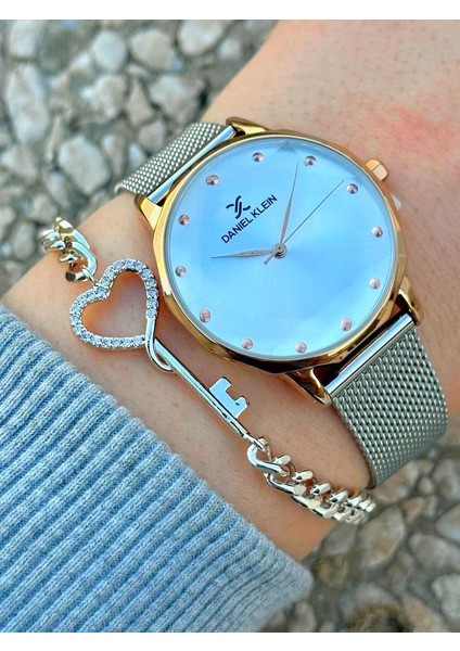 DK.FT.1.327 Daniel Klein Çelik Kordon 30 mt Suya Dayanıklı Yeni Sezon Şık Tasarım Bayan Kol Saati fiyatları