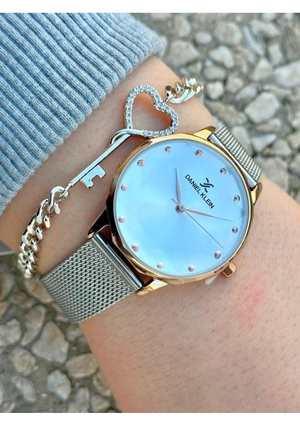 DK.FT.1.328 Daniel Klein Çelik Kordon 30 mt Suya Dayanıklı Yeni Sezon Şık Tasarım Bayan Kol Saati modelleri