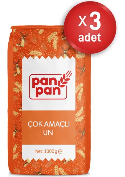 Çok Amaçlı Un 1 kg x 3 Adet