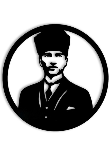 Dekoratif Ahşap Kesim Atatürk Portresi Büyük Duvar Tablo