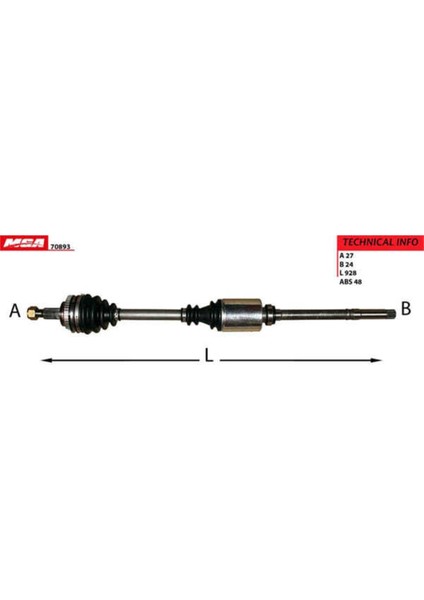 70893 70893 Aks Sağ Absli Scudo / Expert / Jumpy 1.9d Dw8 Xud9 XU7JP XU10J2 EW10J4 Komple