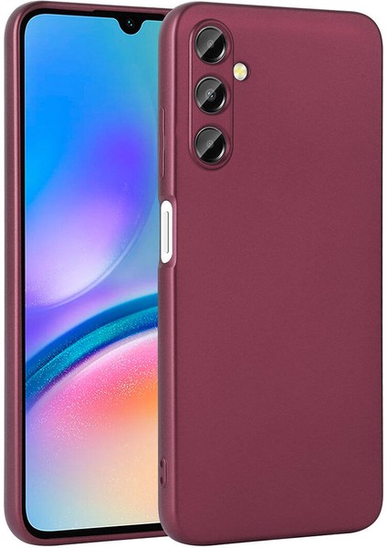 Case 4u Galaxy A05S Kılıf Kamera Korumalı Klasik Mat Renkli Yumuşak Premier Silikon Mürdüm