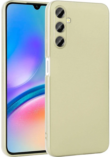 Case 4u Galaxy A05S Kılıf Kamera Korumalı Klasik Mat Renkli Yumuşak Premier Silikon Gold