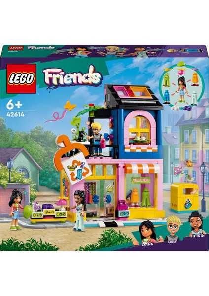 LEGO® Friends Vintage Giyim Mağazası 42614 - 6 Yaş ve Üzeri Çocuklar için Olly, Liann ve Jordin Minifigürü İçeren Yaratıcı Oyuncak Yapım Seti (409 Parça)