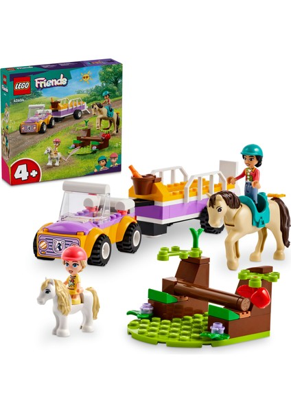 LEGO® Friends At ve Midilli Römorku 42634 - 4 Yaş ve Üzeri Çocuklar için Liann ve Zoya Minifigürü İçeren Yaratıcı Oyuncak Yapım Seti (105 Parça)