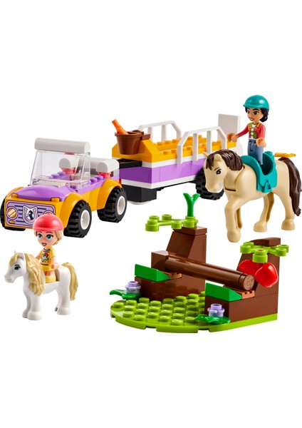 LEGO® Friends At ve Midilli Römorku 42634 - 4 Yaş ve Üzeri Çocuklar için Liann ve Zoya Minifigürü İçeren Yaratıcı Oyuncak Yapım Seti (105 Parça)