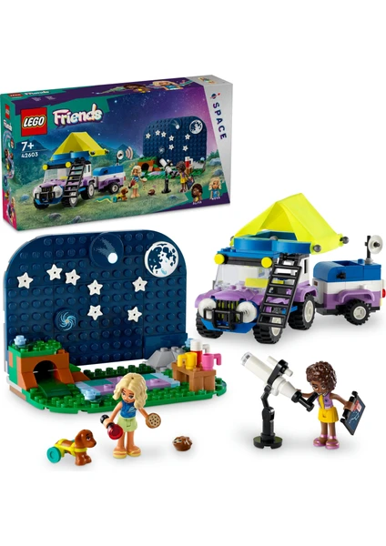 LEGO® Friends Yıldız Gözlemleme Kamp Aracı 42603 - 7 Yaş ve Üzeri Çocuklar için Oyuncak Teleskop İçeren Yaratıcı Oyuncak Yapım Seti (364 Parça)