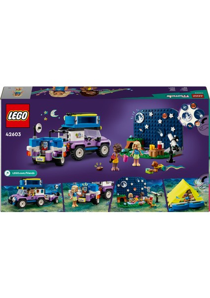 LEGO® Friends Yıldız Gözlemleme Kamp Aracı 42603 - 7 Yaş ve Üzeri Çocuklar için Oyuncak Teleskop İçeren Yaratıcı Oyuncak Yapım Seti (364 Parça)