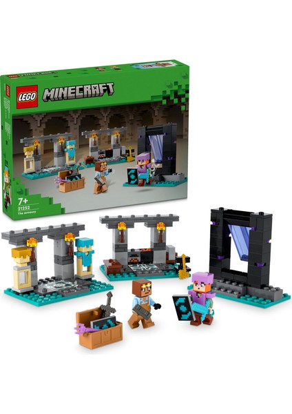 ® Minecraft™ Cephanelik 21252 - 7 Yaş Ve Üzeri Macera Oyunları Seven Çocuklar için 2 Adet LEGO® Minecraft Figürü içeren Yaratıcı Oyuncak Yapım Seti (203 Parça)