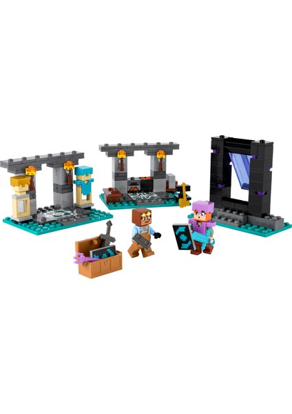 ® Minecraft™ Cephanelik 21252 - 7 Yaş Ve Üzeri Macera Oyunları Seven Çocuklar için 2 Adet LEGO® Minecraft Figürü içeren Yaratıcı Oyuncak Yapım Seti (203 Parça)